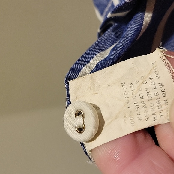 ❤️ NILI LOTAN BLUE WHITE COTTON DRESS WITH POCKETS, MEDIUM - Picture 10 of 10